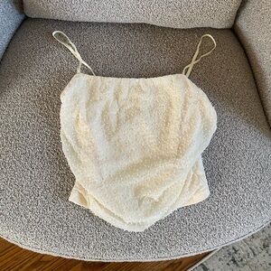 NWOT Beaded Off White Tank Top
